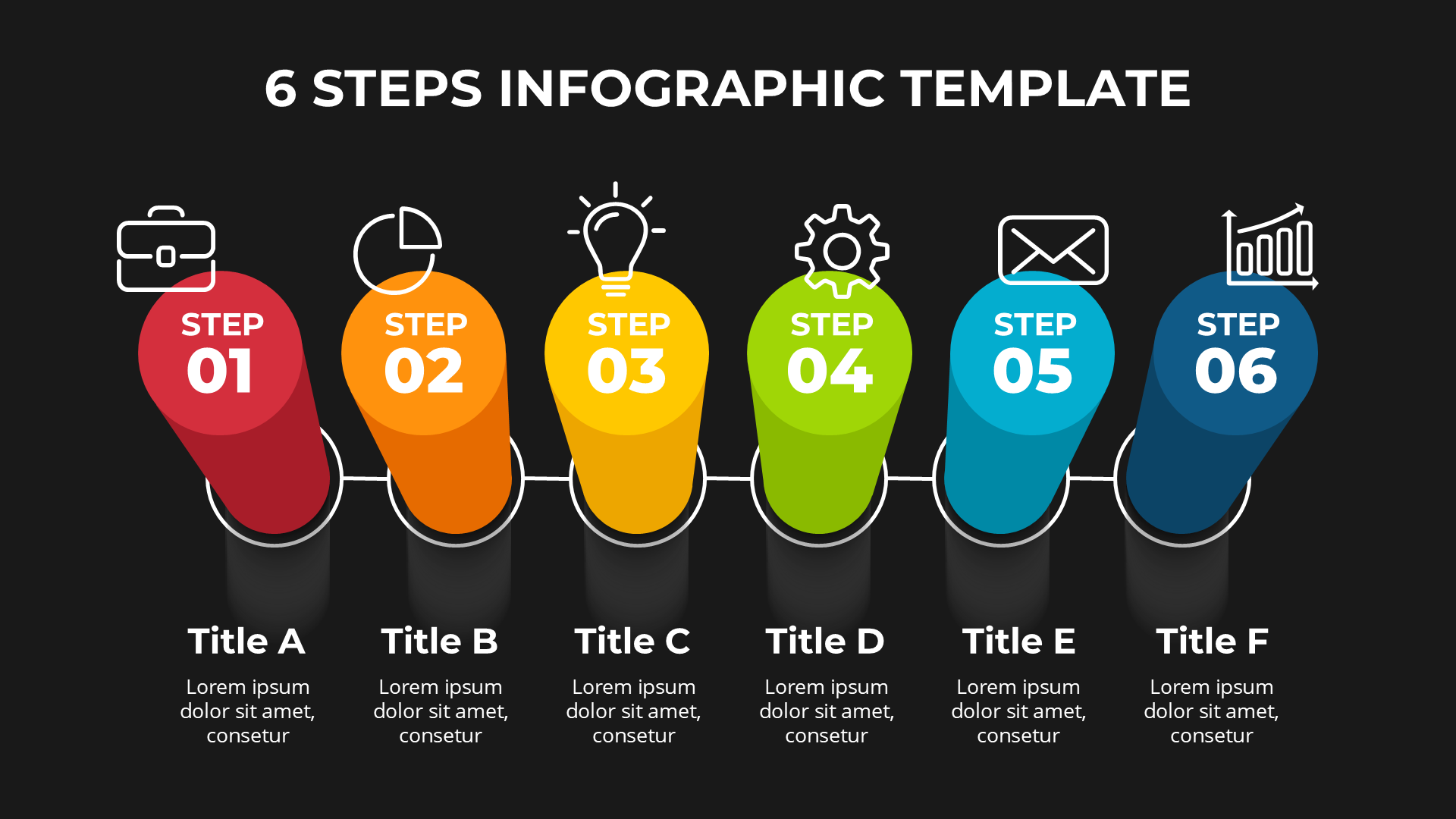 3D Infographics Dark slide 5